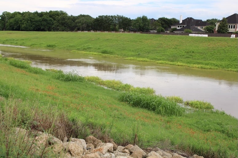 A retention basin in Harris County.