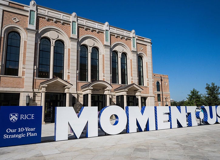 Momentous letters in front of opera house