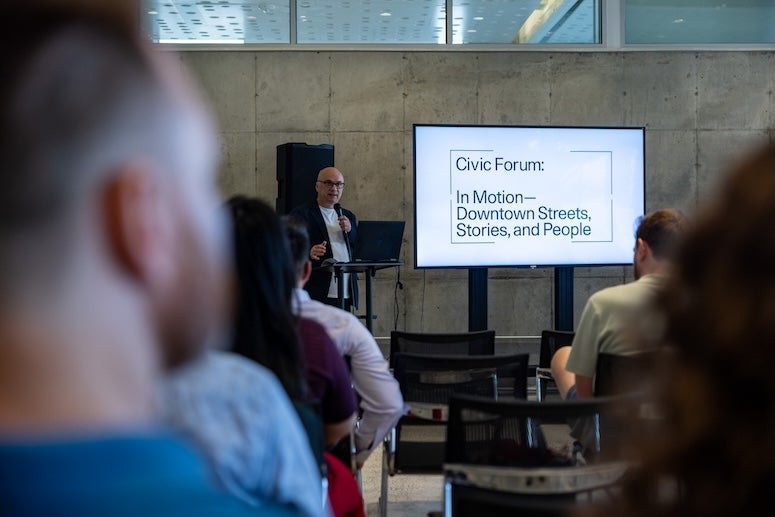 The Rice University School of Architecture brought together civic leaders, designers and community members for the 2025 Rice Civic Forum, “In Motion: Downtown Streets, Stories and People,” at Architecture Center Houston.