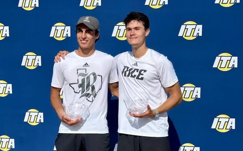 The Rice doubles team of Petro Kuzmenok and Santiago Navarro punched their ticket to the NCAA Doubles Championship with a third-place finish at the ITA Conference Masters.
