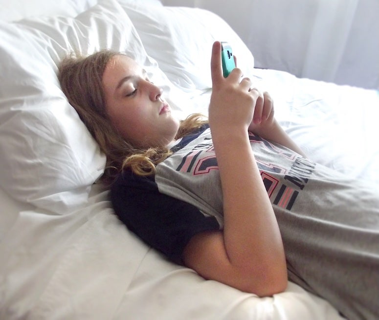 Teen girl on cellphone 