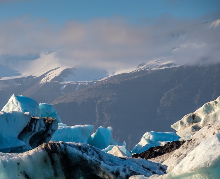 Stock image of melting glacier
