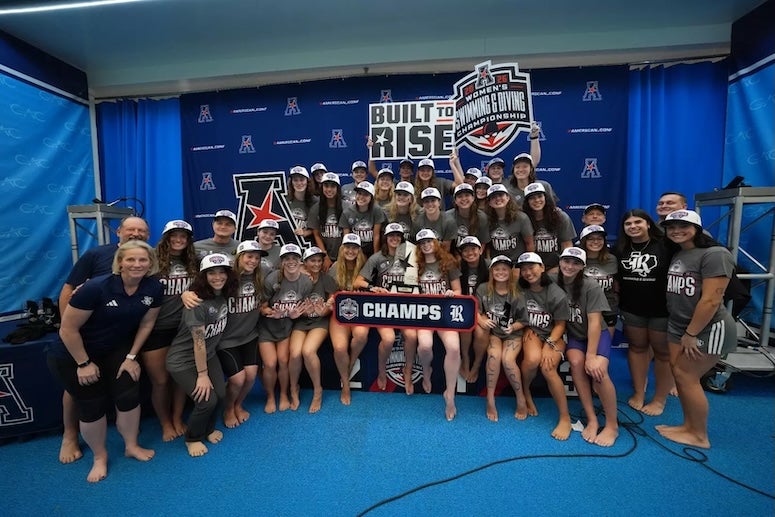 The Rice swimming and diving team claimed the 2026 American Conference championship, securing back-to-back league titles for the second time in program history.
