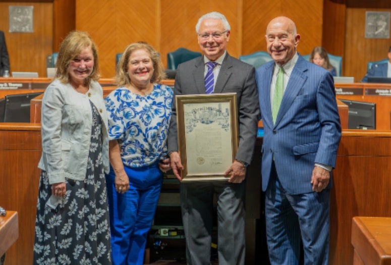 David Medina with the mayor of Houston