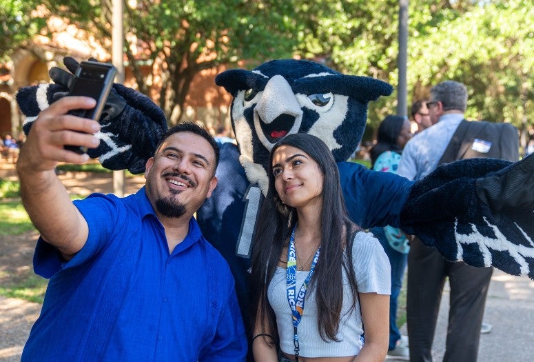 Admitted students came to Rice University with their families to learn more about the university experience.