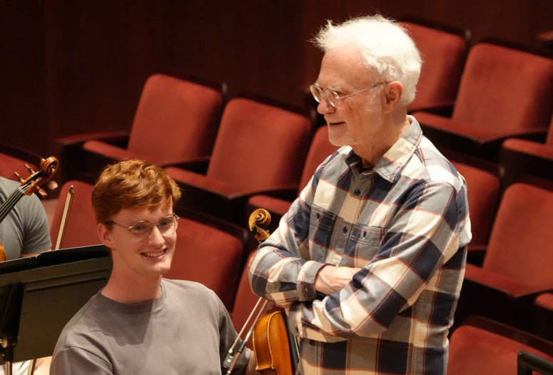 John Adams speaking to Shepherd School of Music students