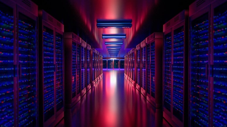 A stock image of a server room
