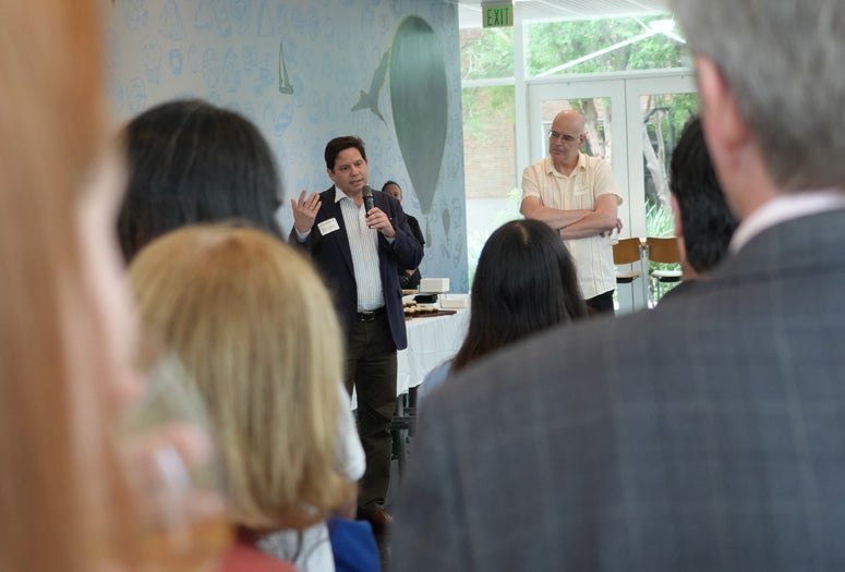 Alexander Regier, David Alexander at launch of the Space Humanities Initiative