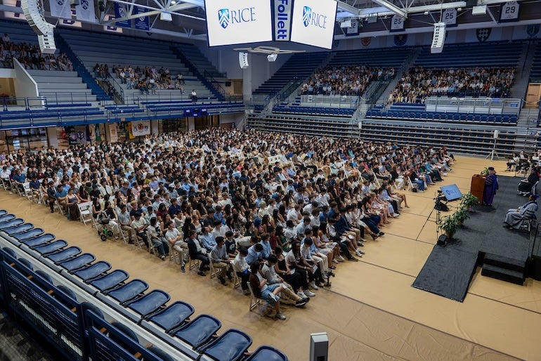 Rice's newest Owls at Matriculation 2026 