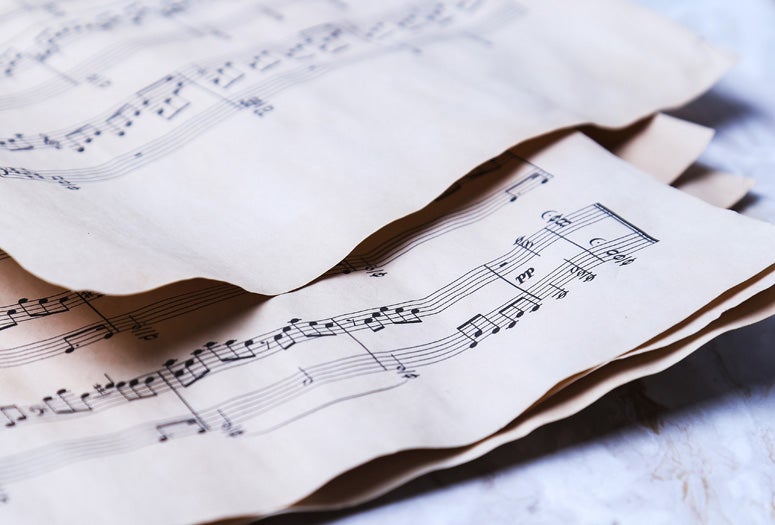 Stock image of sheet music