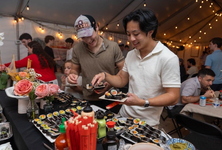 Students gather for Chabad at Rice's 2026 Sushi Social