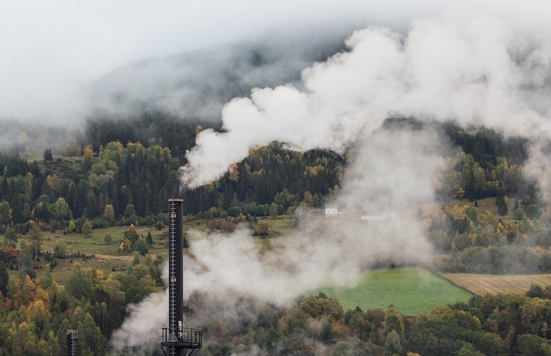 stock image of smoke from power plant