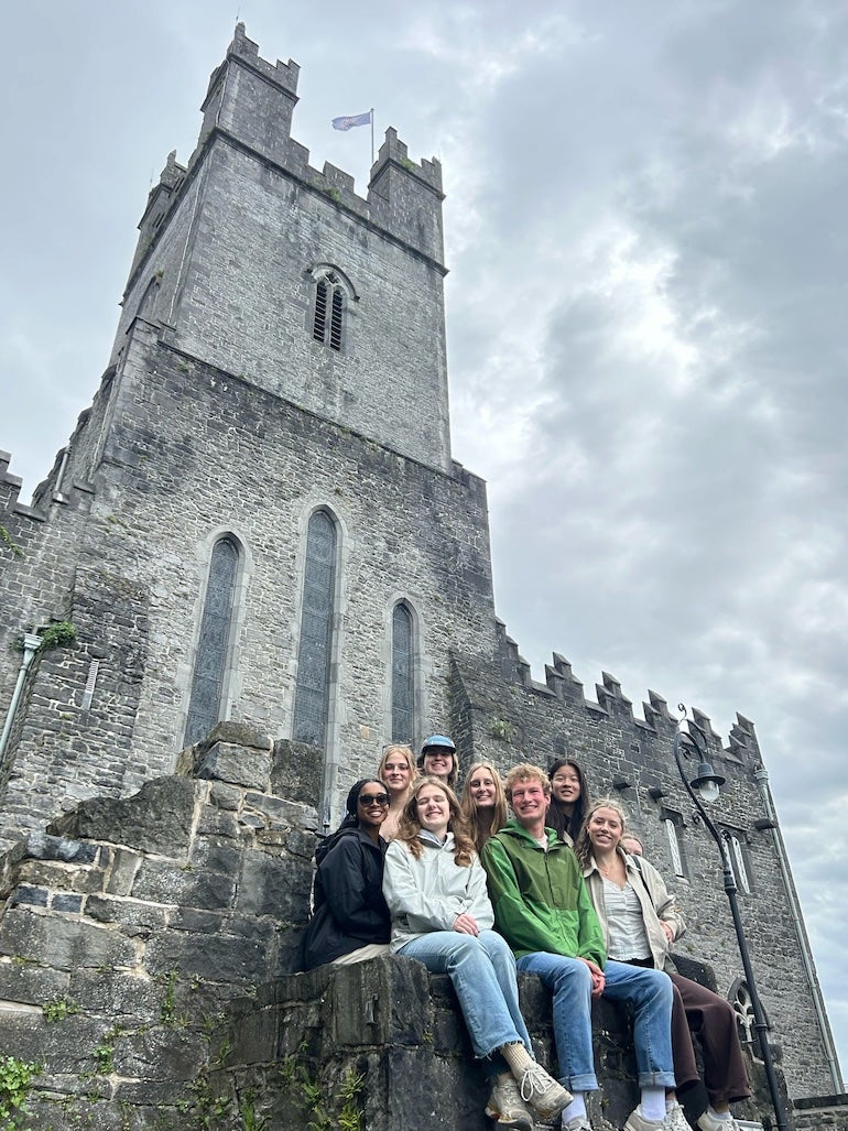 Ava Cheponis and fellow students in her summer research cohort explore Ireland during their eight-week program at the University of Limerick. (Photo courtesy of Ava Cheponis)