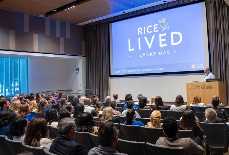 Welcome Back Event and Rice LIVED