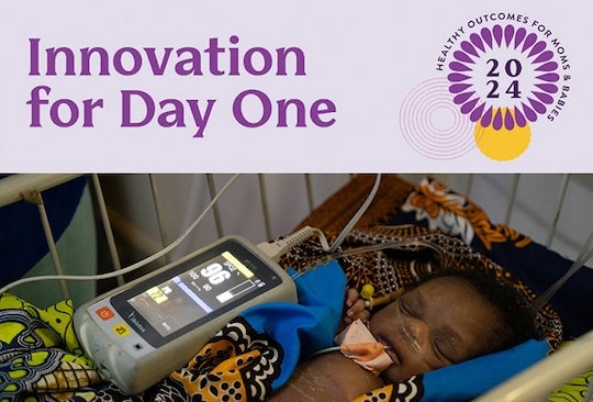 conference logo and photo of baby