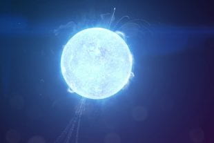 An artist's impression of a magnetar. (Image courtesy of NASA's Goddard Space Flight Center/Chris Smith-USRA)