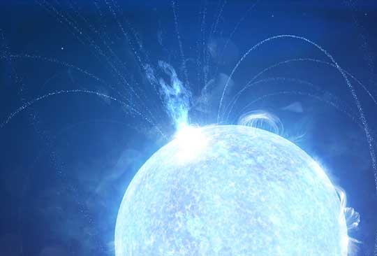 artist's impression of a magnetar eruption