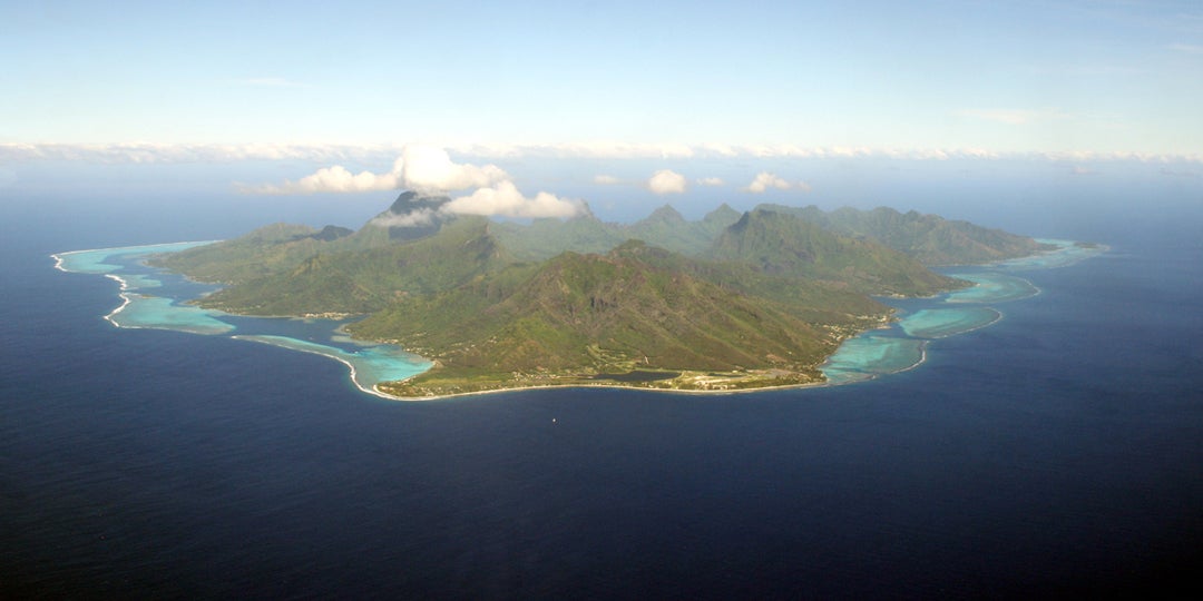 Aerial view of Moorea, French Polynesia