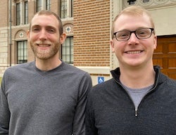 Rice University graduate student Steven Williams, left, and alumnus Robert Headrick developed a recipe for an adjustable carbon nanotube solvent that is much easier to work with than the acids commonly used. (Credit: Rice University)