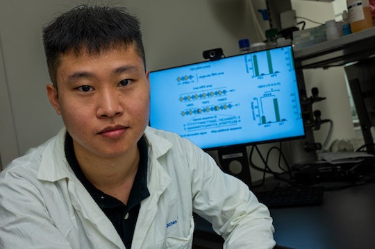 Rice University graduate student Qichen Yuan is the lead author of a study introducing DAP, a streamlined CRISPR-based technology that can perform many genome edits at once to address polygenic diseases. Photo by Jeff Fitlow