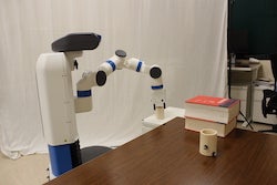 The task set for this Fetch robot by Rice University computer scientists is made easier by their BLIND software, which allows for human intervention when the robot’s path is blocked by an obstacle. Keeping a human in the loop augments robot perception and prevents the execution of unsafe motion, according to the researchers. (Credit: Kavraki Lab/Rice University)
