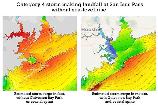 Computer-model generated maps predicting storm flooding ​