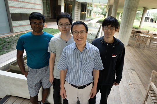 Rice University physicists (from left) Chandan Setty, Lei Chen, Qimiao Si and Haoyu Hu
