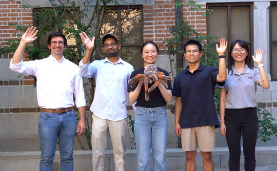 2023 Ig Nobel Prize winners Daniel Preston, Anoop Rajappan, Zhen Liu, Trevor Shimokusu and Faye Yap 