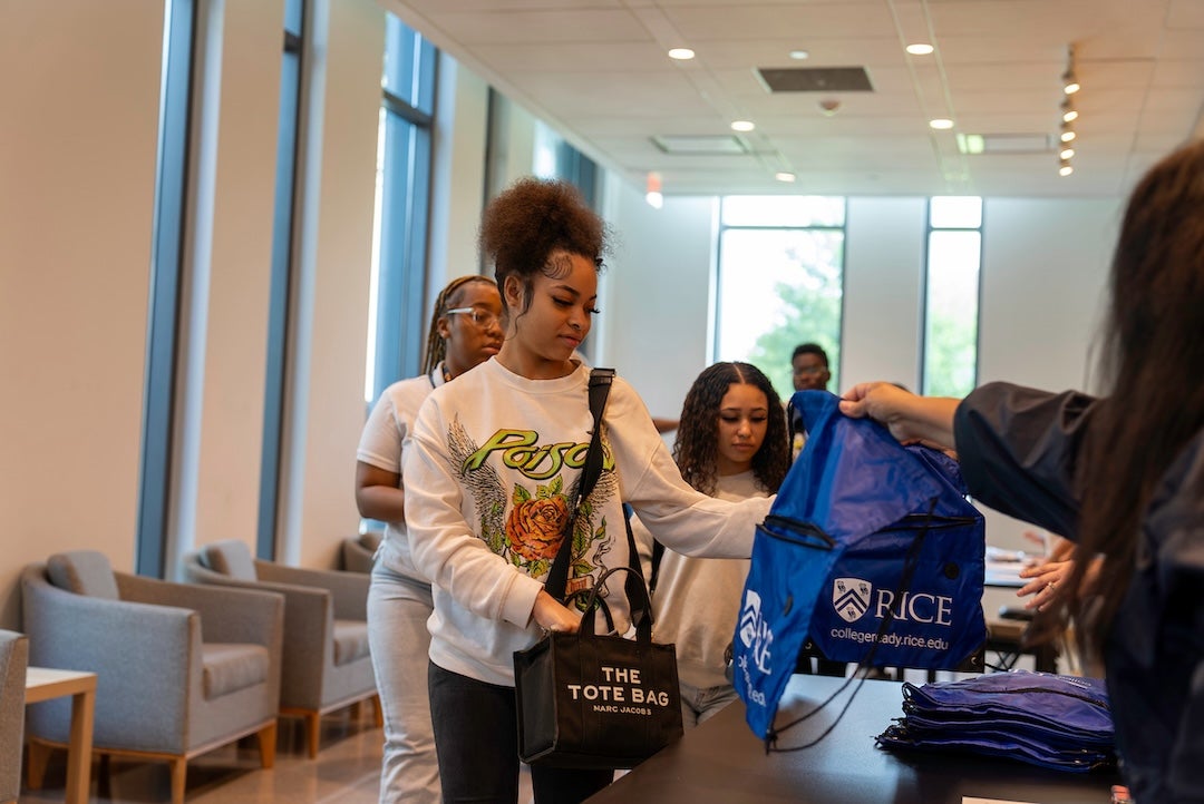 Nearly 100 local high school juniors and seniors attended a two-day workshop entitled Navigating the Pathway to College Admission, hosted by Rice University’s Susanne M. Glasscock School of Continuing Studies’ Center for Education April 29-30.