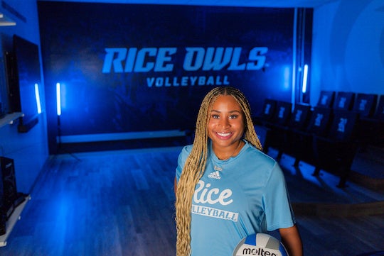 Senior Rice volleyball player Nia McCardell has become a staple on the court and an overall leader for the Owls in her four years on campus.