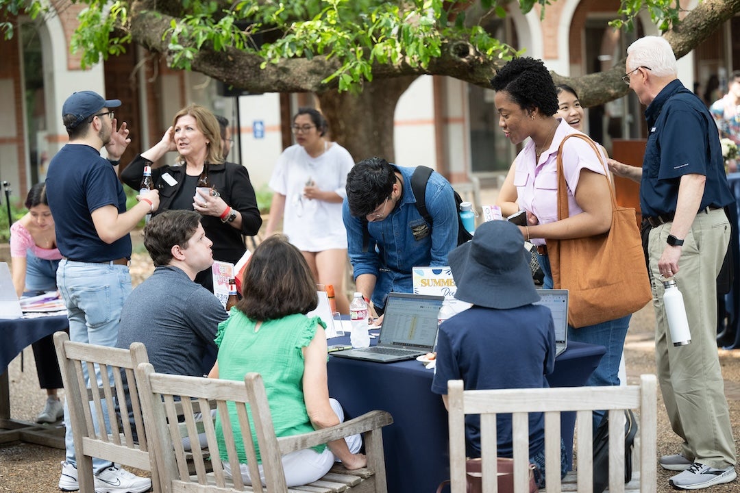 Students, faculty and staff gathered to celebrate a year of leader development at the Ray Courtyard last week as Rice University’s Doerr Institute for New Leaders held its annual end-of-year bash.