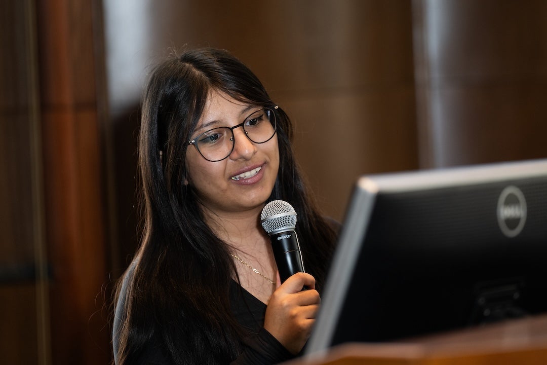 The Fondren Fellows program at Rice University hosted its annual Fondren Fellows Showcase event April 15, where Rice students showcased their inquiry-based projects through lightning talks at the Kyle Morrow Room.   The Fondren Fellows program enables Rice undergraduate and graduate students to work on experiential learning projects focused on library and archival collections, services, spaces and skills. The students work with mentors on the projects, which have a tie to Fondren Library.   This year’s cohort developed a range of projects from creating workshops on artificial intelligence to studying the history of Rice to raising awareness of library services.   One of the many projects displayed at the showcase was the work of fellows under mentor Molly Morgan, a senior lecturer in the Department of Anthropology at Rice.   The goal of the project, “Finding and Mapping Archival Images from Historical Plantations of Brazoria County,” is to contribute to an ongoing endeavor to identify, map and store digitized archival images from historical plantations in Texas’ Brazoria County. This work supports the research of several academic historians, archaeologists, cultural heritage managers and public history professionals who are part of a continued movement to shift the narrative on the history of Texas.   “The team was able to accomplish a really impressive amount of work through this project,” Morgan said. “They not only found, geo-referenced and made publically available archival images from historical plantations of Brazoria County, but they also offered a critical look at processes of remembering and forgetting that are part of social dialogue and heritage around the history of captive labor.   “The digital humanities exhibits they created for heritage organizations in Brazoria will be incredibly useful toward filling gaps in local histories and serving as talking points on the legacy of slavery and racial injustice.”   Click  here to learn more about Fondren Fellows.