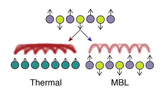 Rice University physicist Guido Pagano is part of a team that reported in Nature the first evidence of many-body localization of particles without disorder. The phenomenon, which has relevance for quantum computing, involves removing disorder from a chain of particles to create a gradient that preserves the particles’ memory of their initial state. (Credit: Guido Pagano/Rice University)