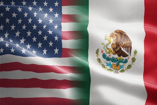 US/Mexico flags