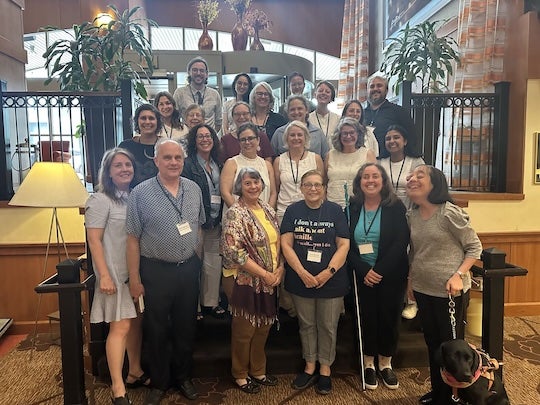 Participants in the Rice-led braille literacy workshop gathered near the University of Pittsburgh to collaborate on research aimed at ensuring the science of reading includes students who learn through braille.