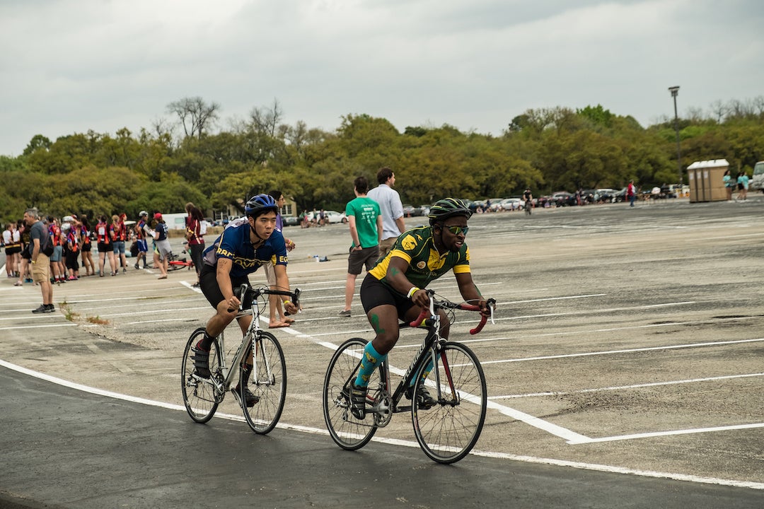 Rice students participate in Beer Bike on April 1, 2023.