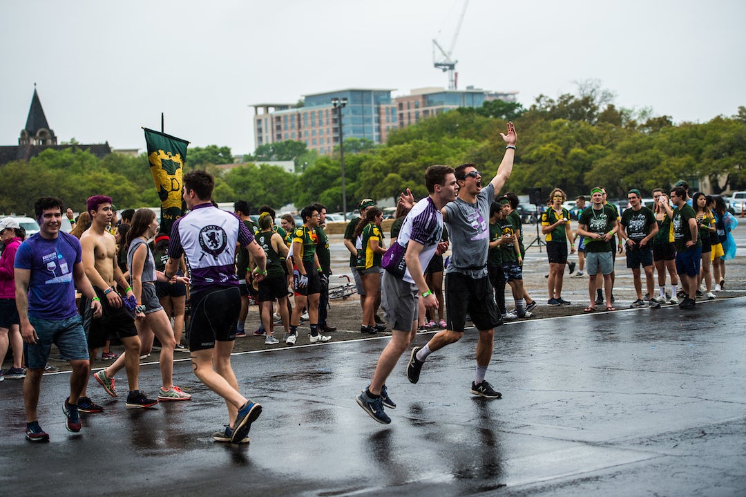 Rice students participate in Beer Bike on April 1, 2023.