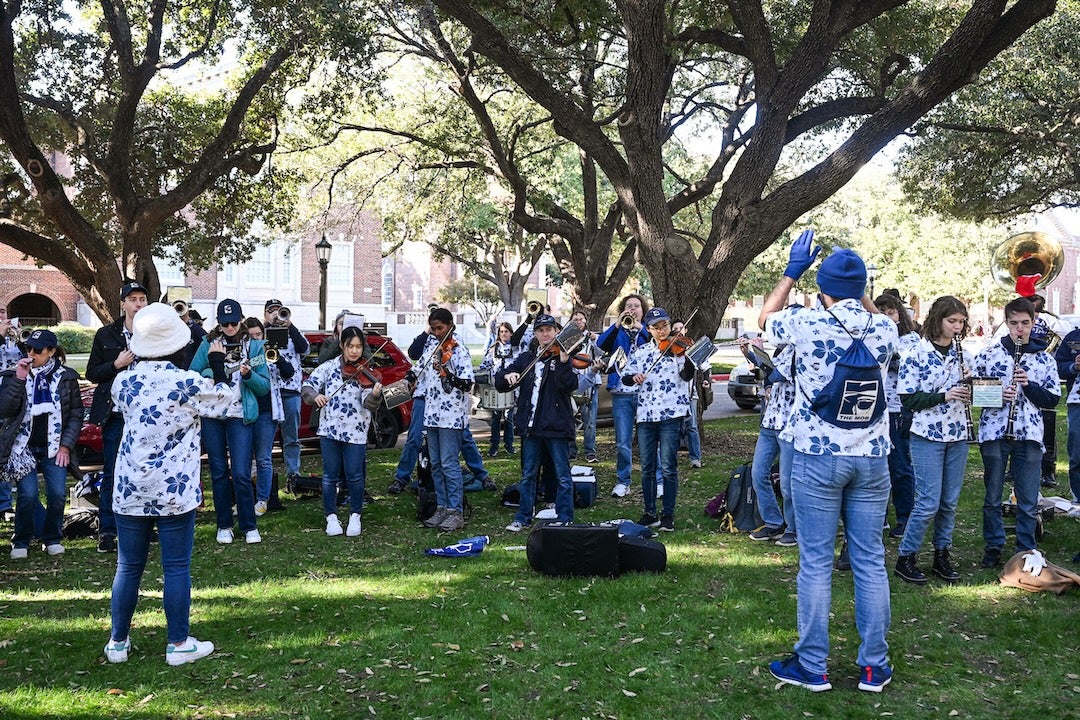 Owl fans and alumni showed up in full force Dec. 26 to cheer on the Rice football team as it squared off with Texas State University in the SERVPRO First Responder Bowl in Dallas.