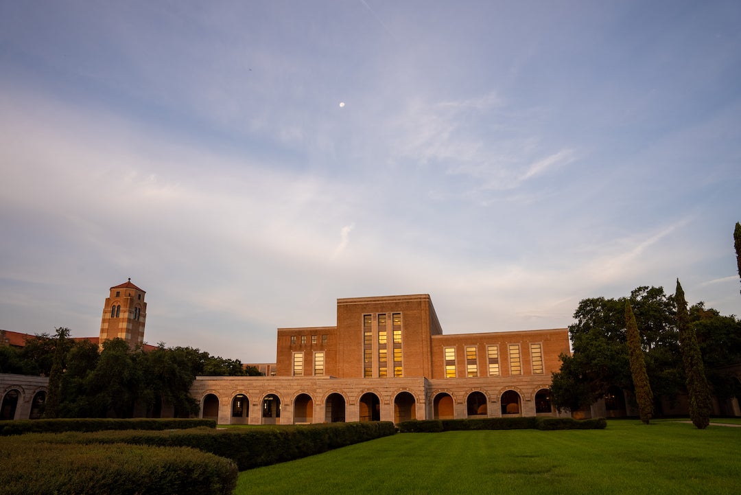 Fondren Library at sunrise