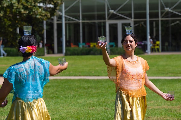 Dancers from the Filipino Young Professionals of Houston performed folk dances on the central quad Oct. 8.