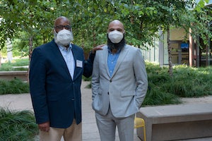 Tony Brown and Matthew Hayes. Photo credit: Jeff Fitlow/Rice University