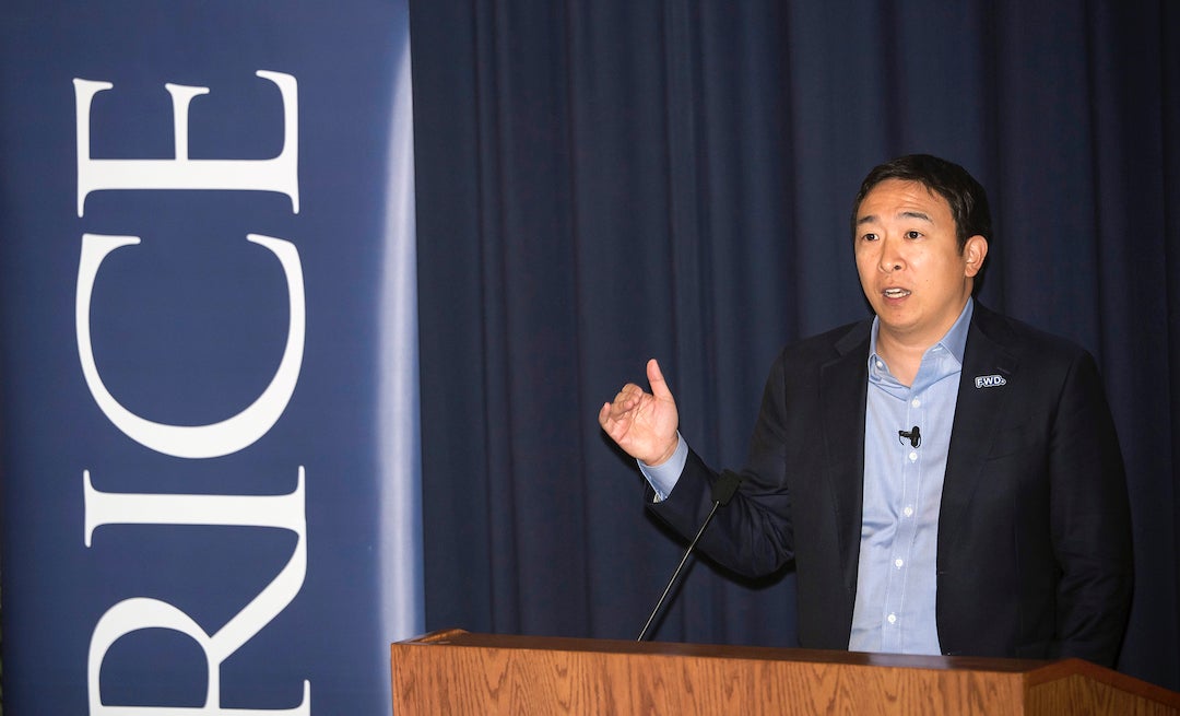 Andrew Yang. Photo by Tommy LaVergne.