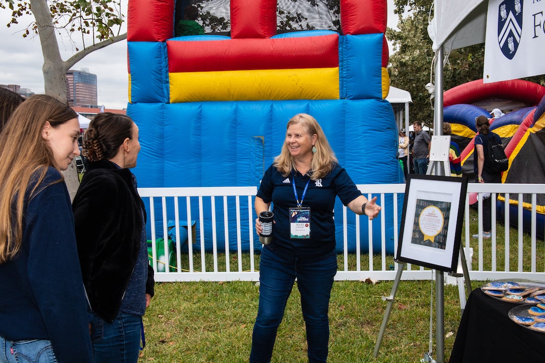 Owl Together 2022 homecoming game tailgate bouncy house for children