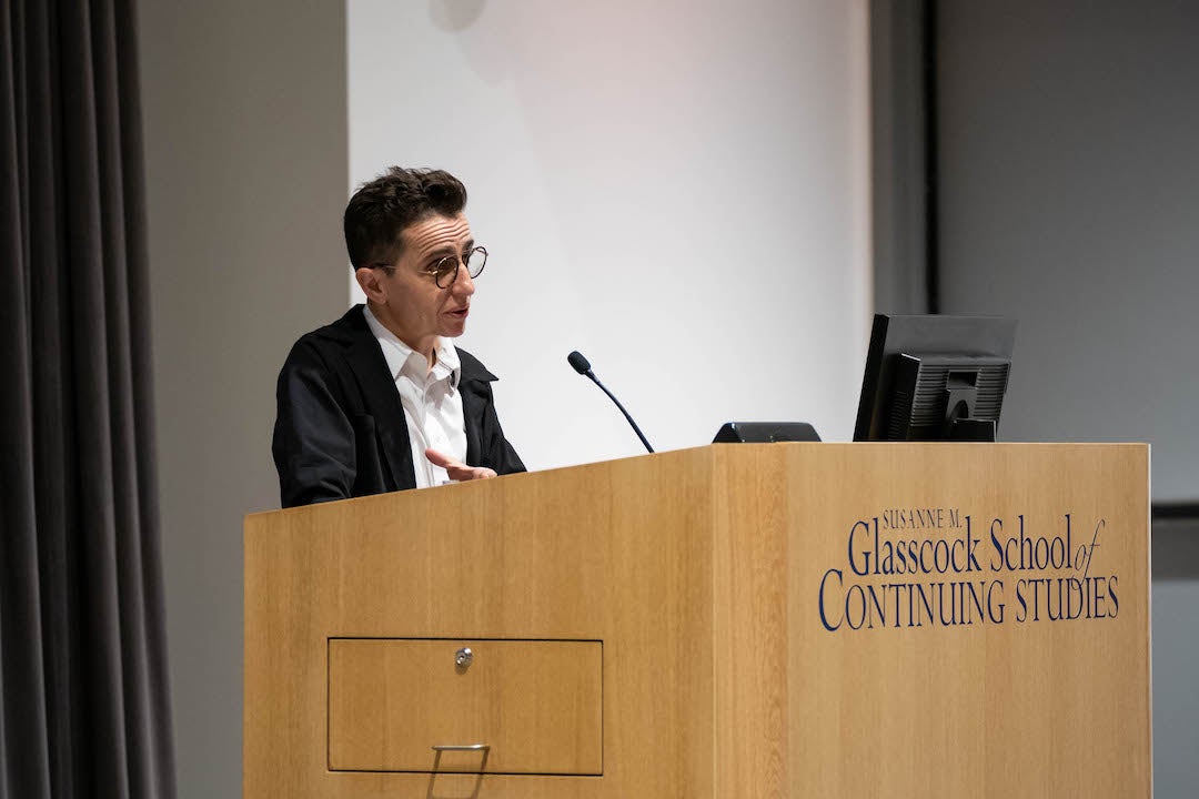 Masha Gessen giving lecture on autocracy as part of Campbell Lecture Series