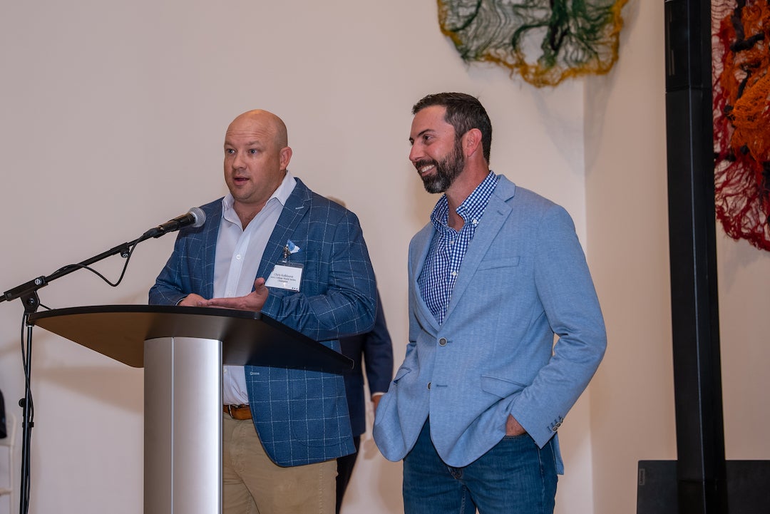 Players and coaches from the 2003 Rice baseball team celebrate the 20-year anniversary of the team's title run during a March 24 event dubbed "A Championship Celebration."