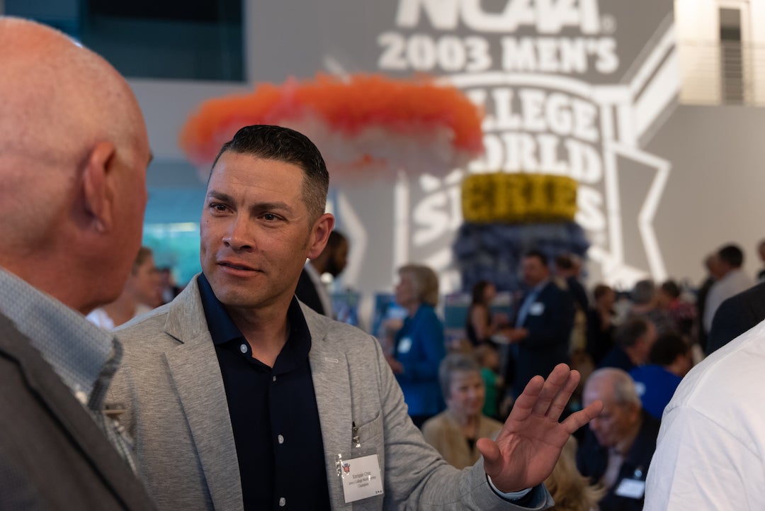 Players and coaches from the 2003 Rice baseball team celebrate the 20-year anniversary of the team's title run during a March 24 event dubbed "A Championship Celebration."