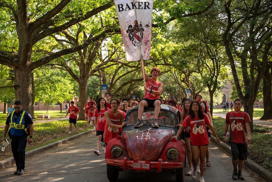 Rice students participate in Beer Bike on April 1, 2023.