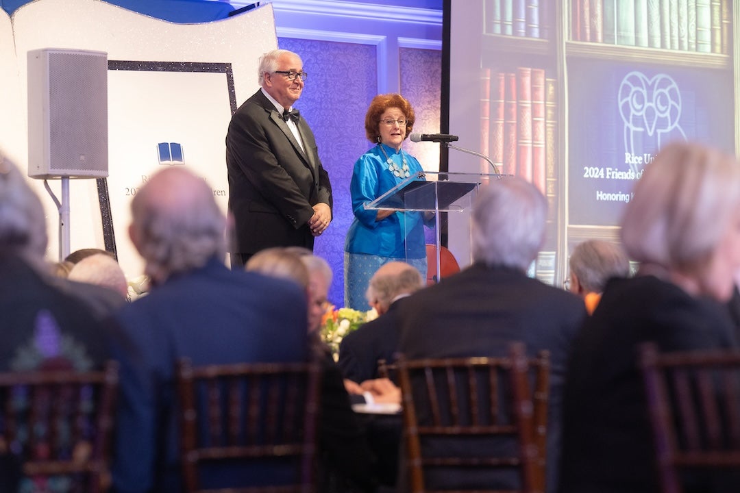 The 42nd annual Friends of Fondren Library Gala was held March 15, honoring Karen ’77, ’78 and Larry George.