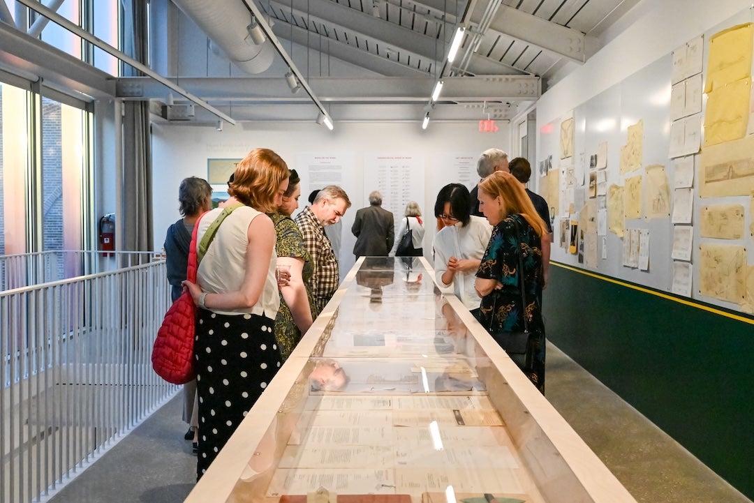 A crowd gathered Feb. 27 at the Rice University School of Architecture’s MD Anderson Hall to celebrate the legacy of Houston-based Taft Architects, as co-founders John Casbarian and Danny Samuels delivered a public lecture followed by the opening of the exhibition “The Order of Place: A Collaborative Process.”