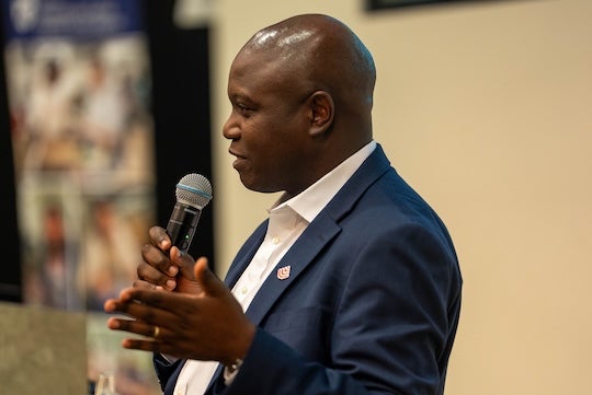 Keynote speaker Dr. Joseph Lubega (Credit: Jared Jones/Rice University).